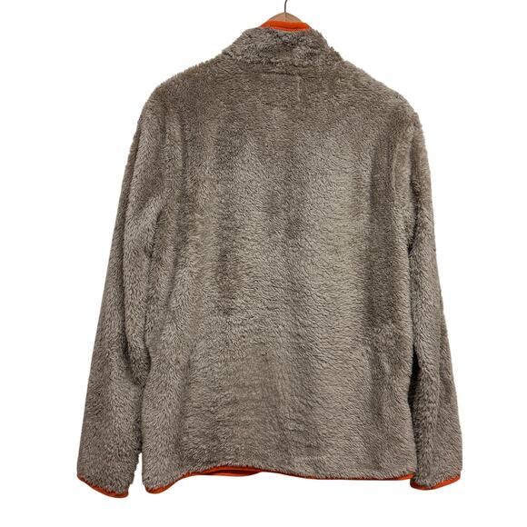 American Eagle Sherpa Fleece Jacket Brown w/ Orange Trim Size M. - Picture 6 of 8